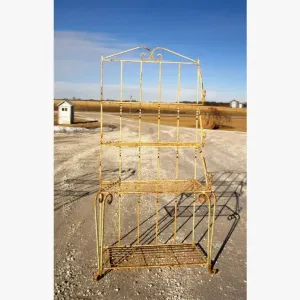 Wrought Iron Large Baker's Rack Display Rack Shelves dried flower branch  