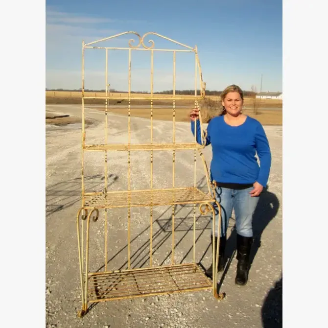 Wrought Iron Large Baker's Rack Display Rack Shelves