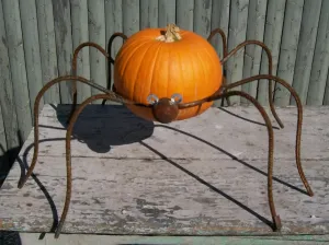 Wrought Iron Large Spider dried flower branch  