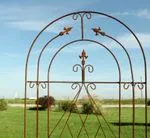 Wrought Iron Large Triple Final Trellis Plant Support