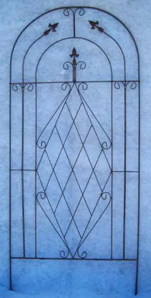 Wrought Iron Large Triple Final Trellis Plant Support dried flower branch  