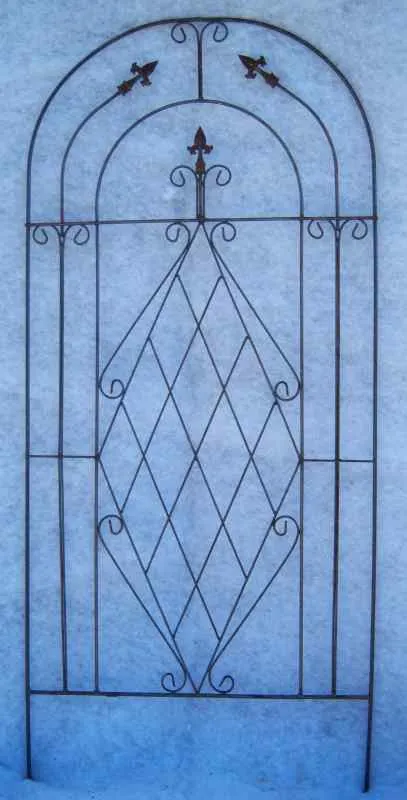 Wrought Iron Large Triple Final Trellis Plant Support dried flower branch  
