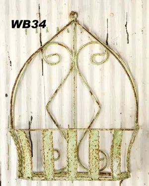 Wrought Iron Metal Planter Basket dried flower branch  