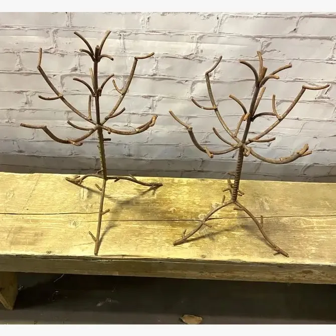 Wrought Iron Mini Jewelry Tree Table Top Wire Style