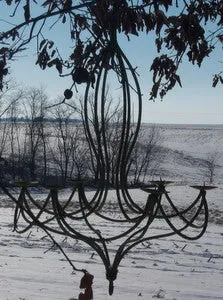 Wrought Iron Octopus Chandelier with S Hook