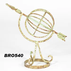 Wrought Iron Pedestal Top Sundial for Garden, Home & Office dried flower branch  