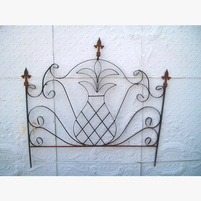 Wrought Iron Pineapple Fence Fancy Welcome Style