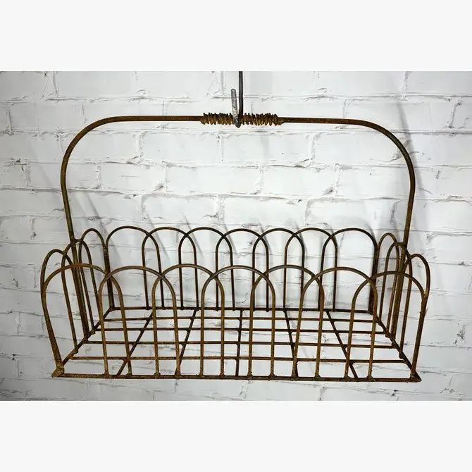 Wrought Iron Rectangle Basket with Handle Planter Basket dried flower branch  