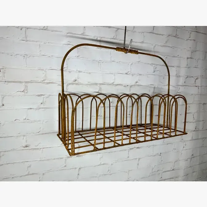 Wrought Iron Rectangle Basket with Handle Planter Basket