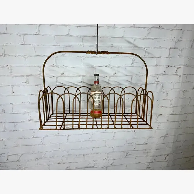 Wrought Iron Rectangle Basket with Handle Planter Basket