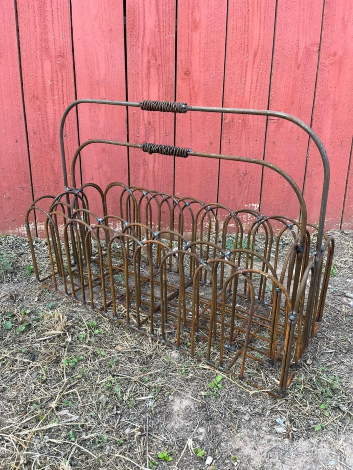 Wrought Iron Rectangle Basket with Handle Planter Basket