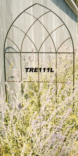 Wrought Iron Simple Mission Trellis Plant Support Decorative dried flower branch  