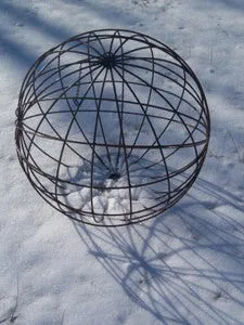 Wrought Iron Sphere Round Balls Set of 3