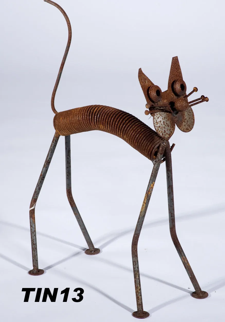 Wrought Iron Spring Cat dried flower branch  