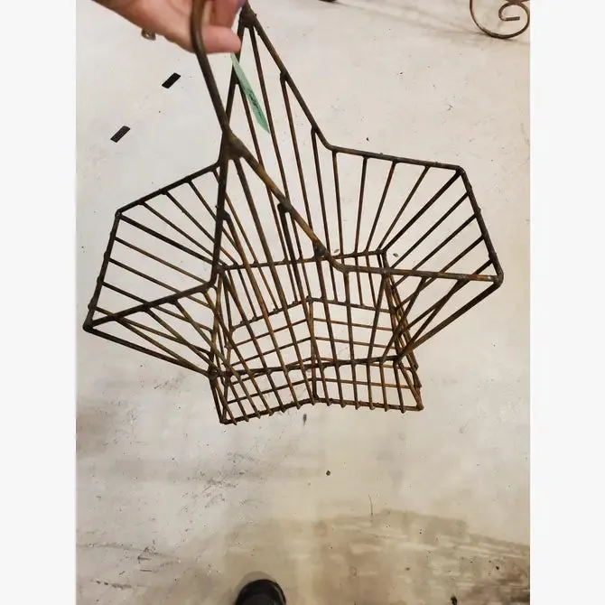 Wrought Iron Star Basket