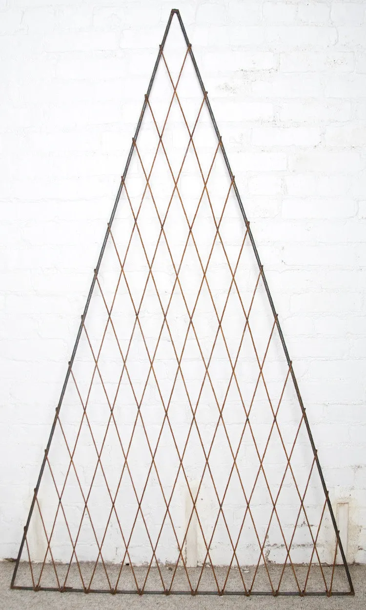 Wrought Iron Triangular Plant Support Panel dried flower branch  