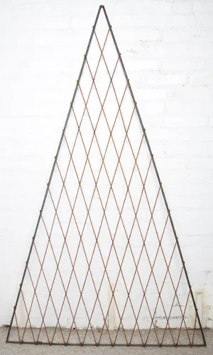 Wrought Iron Triangular Plant Support Panel dried flower branch  