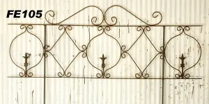 Wrought Iron Widows Walk Fence Elegant Edging Border dried flower branch  