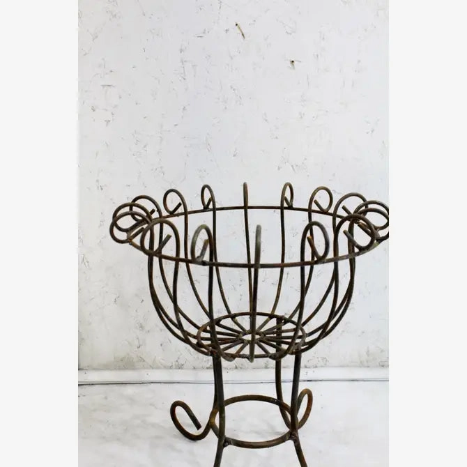 Wrought Iron 17.5" Short Plant Stand Flower Container