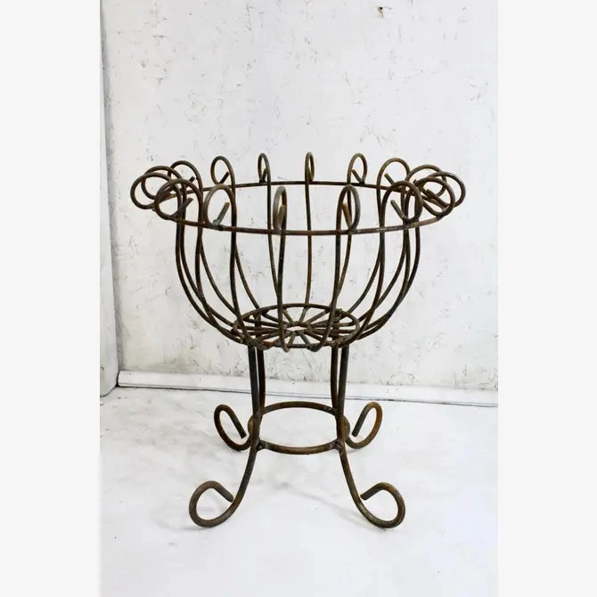 Wrought Iron 17.5" Short Plant Stand Flower Container