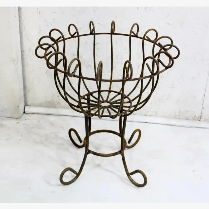 Wrought Iron 17.5" Short Plant Stand Flower Container