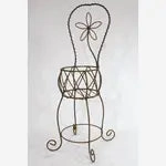 Wrought Iron Basket Daisy Planter Chair Pot Holder