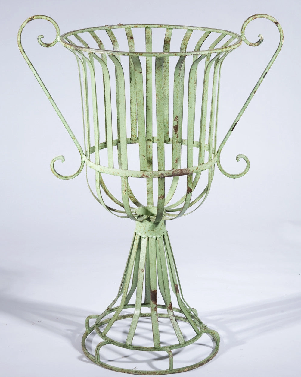 Wrought Iron Giant Strap Urn cactus succulent plant  