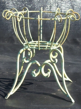 Wrought Iron Heavy Short Planter Stand cactus succulent plant  