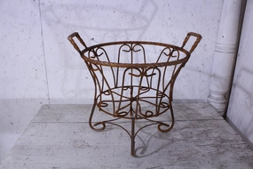 Wrought Iron Twisted Metal Planter with Handles Decorative cactus succulent plant  