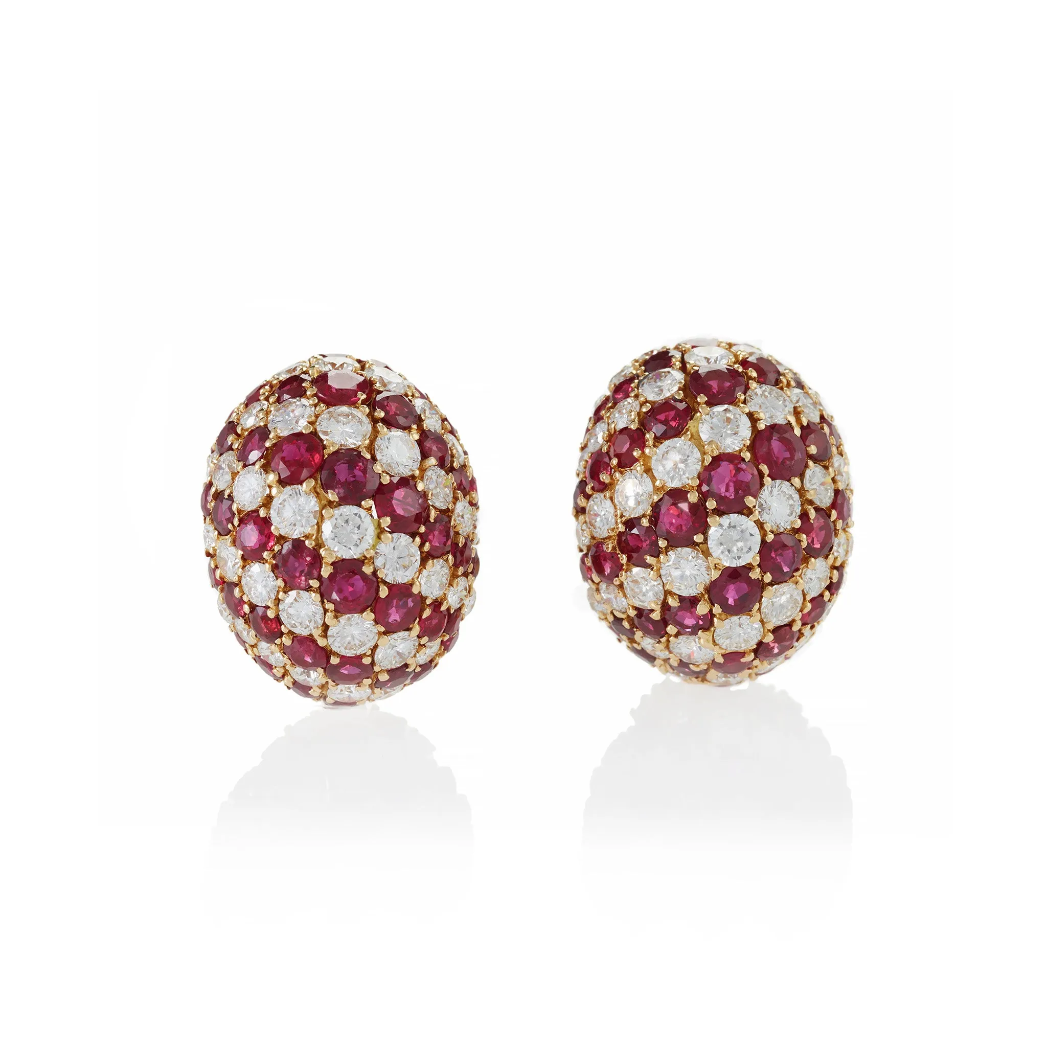 Yanes Madrid Bomb?? Ruby and Diamond Clip Earrings
