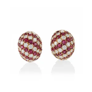 Yanes Madrid Bomb?? Ruby and Diamond Clip Earrings