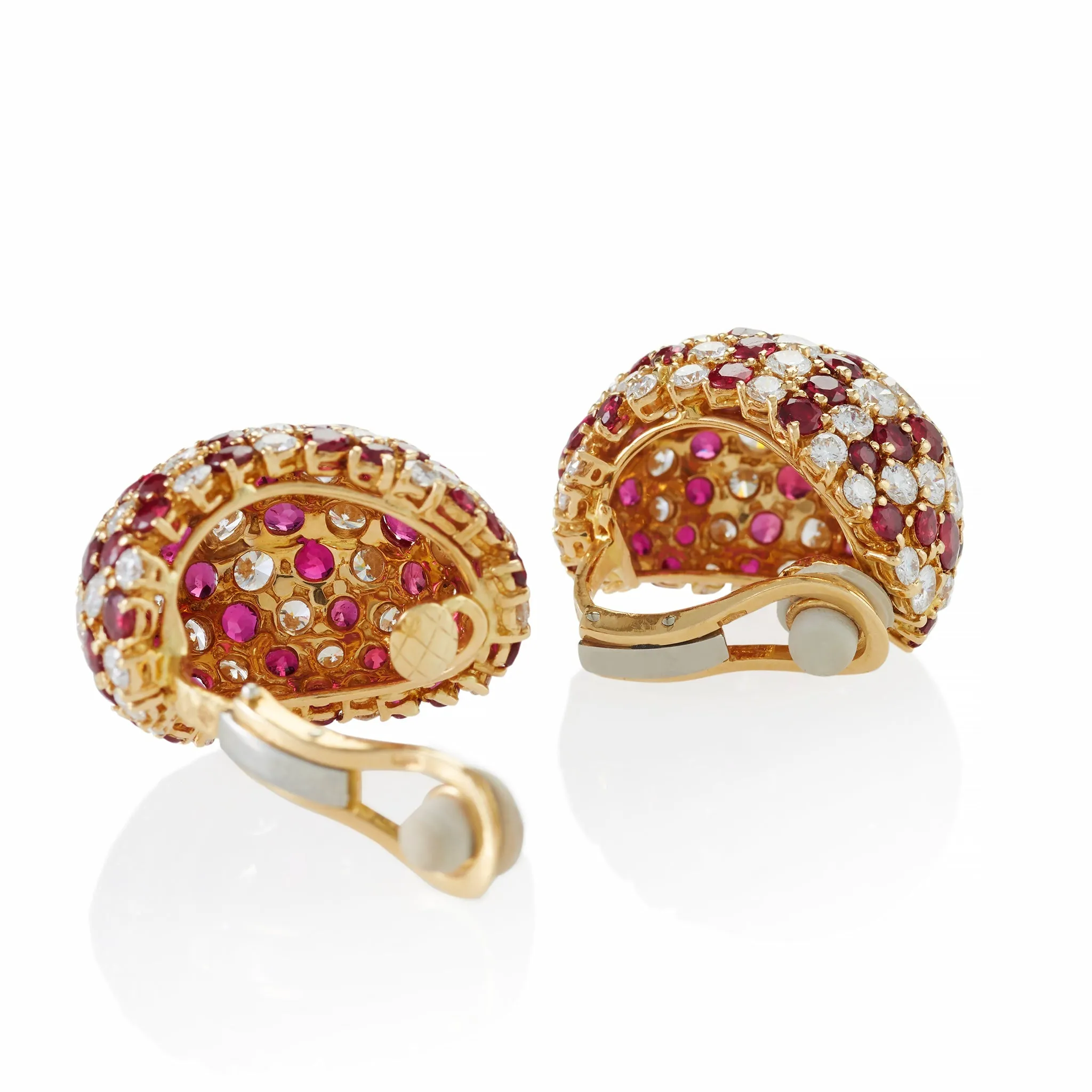 Yanes Madrid Bomb?? Ruby and Diamond Clip Earrings