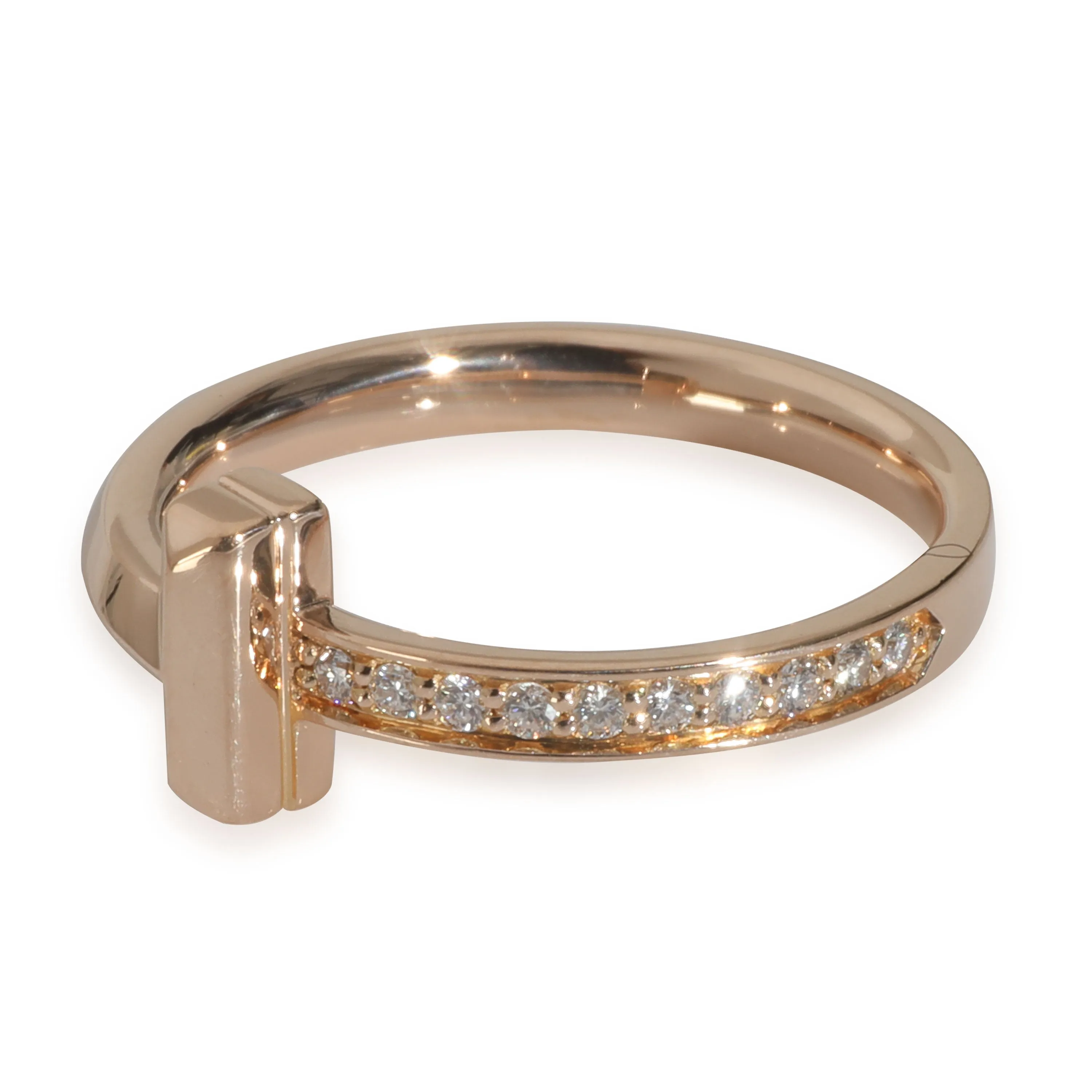 Yellow Gold Diamond Tiffany T T1 Ring