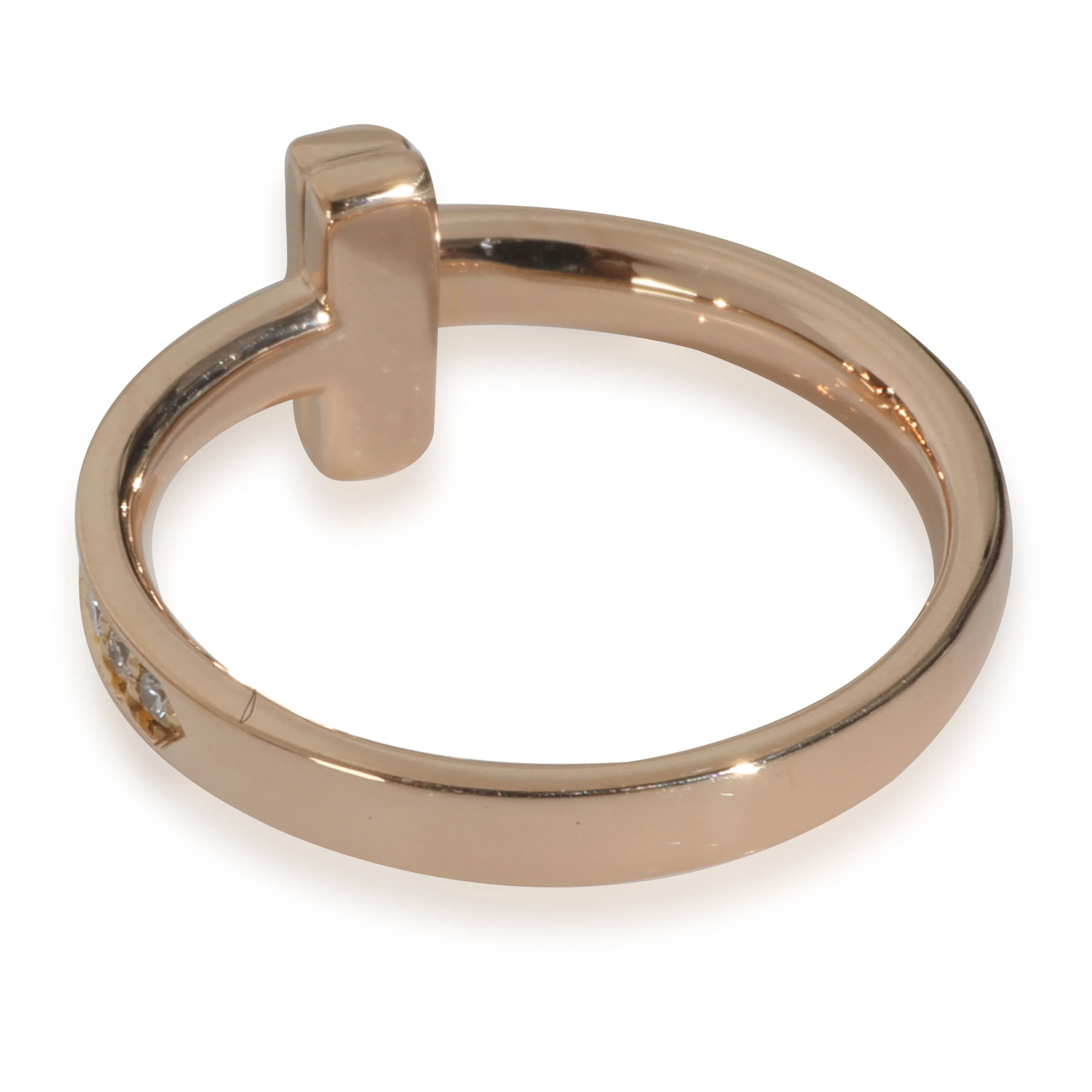 Yellow Gold Diamond Tiffany T T1 Ring