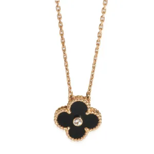 Yellow Gold Onyx and Diamond 2016 Limited Edition Vintage Alh