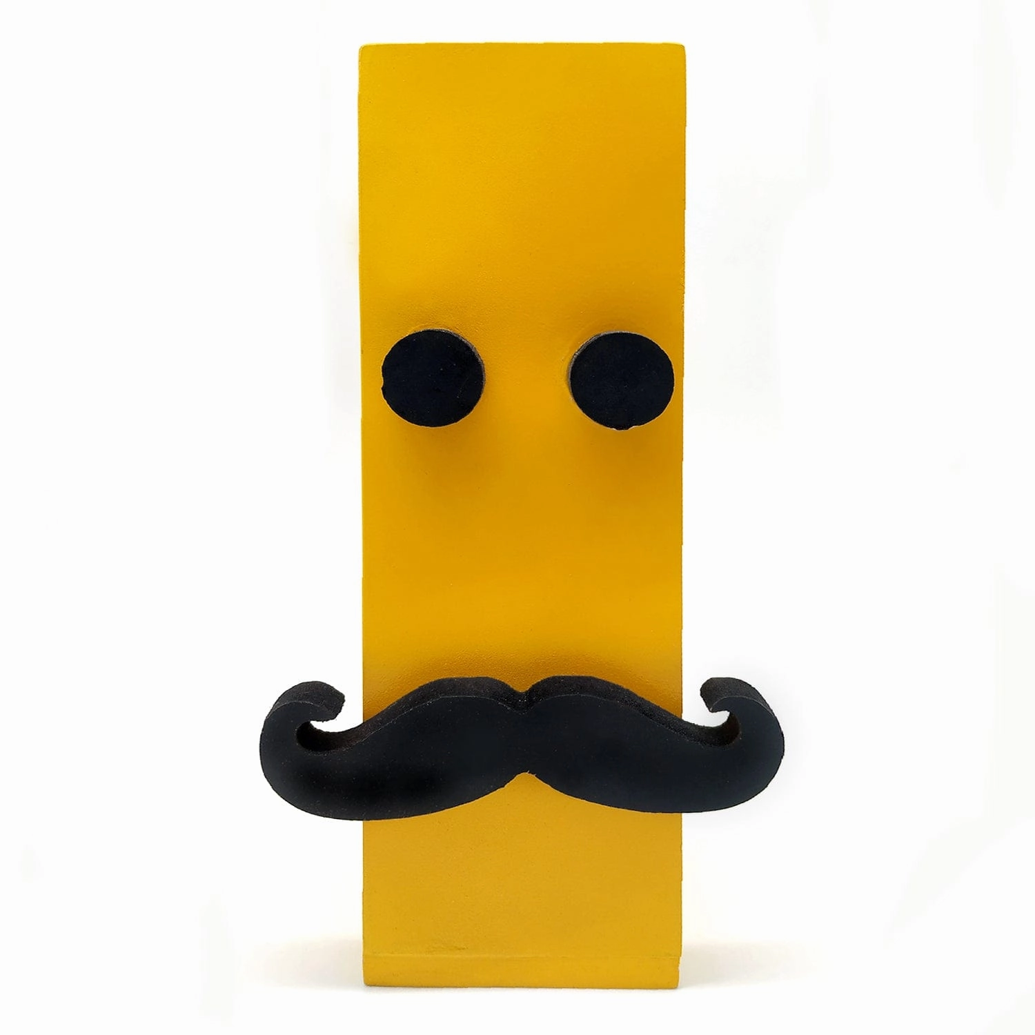 Yellow 3D Eye and Moustache Magnetic Hydroponic or Artificial Plants Holder classic flowerpot  