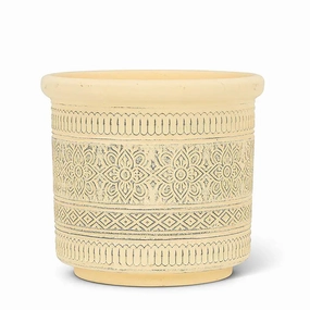 Yellow Embossed Band Planter plant seeds  
