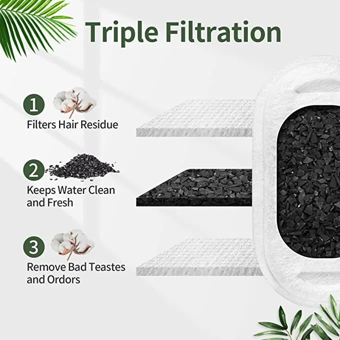 YES4PETS 16 x Pet Dog Cat Fountain Replacement Filtration Automatic Water Dispenser Filter V278-4XCTN-PWS-111-FILTERS