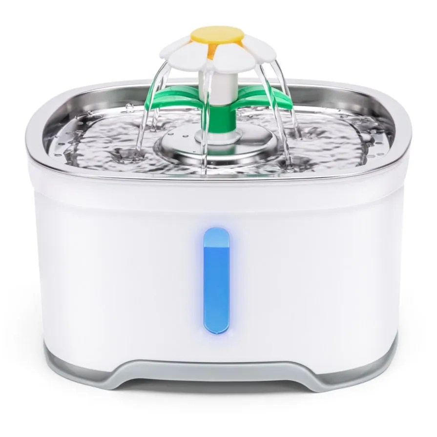 YES4PETS 2.5L Automatic Electric Pet Water Fountain Dog Cat Water Feeder Bowl Dispenser V278-PW-106 dried flowers  