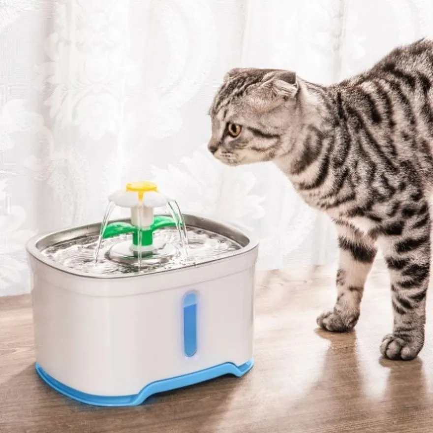 YES4PETS 2.5L Automatic Electric Pet Water Fountain Dog Cat Water Feeder Bowl Dispenser V278-PW-106