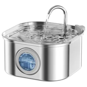 YES4PETS 3.2L Automatic Electric Pet Water Fountain Dog Cat Stainless Steel Feeder Bowl Dispenser V278-PWS-120-WINDOW dried flowers  