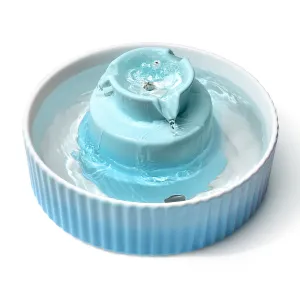 YES4PETS Blue Ceramic Electric Pet Water Fountain Dog Cat Water Feeder Bowl Dispenser V278-PWC-101-BLUE dried flowers  