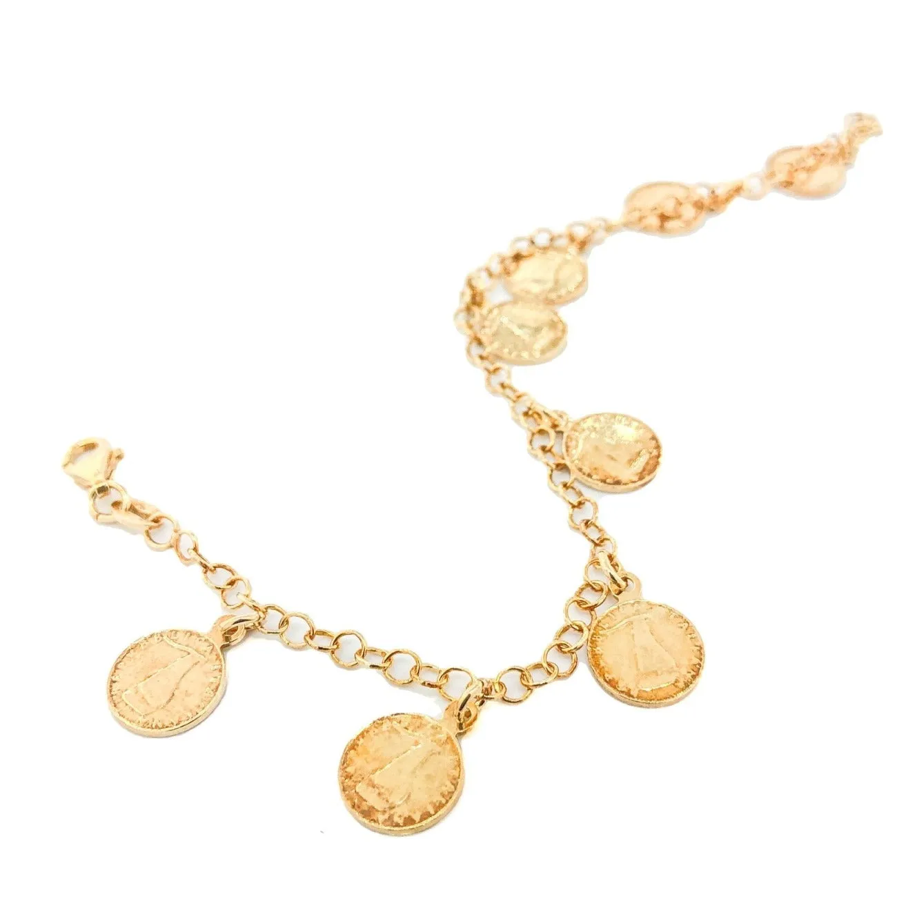 YGP Sterling 8 Coin Bracelet