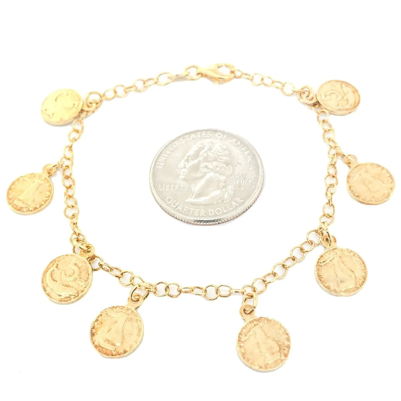 YGP Sterling 8 Coin Bracelet