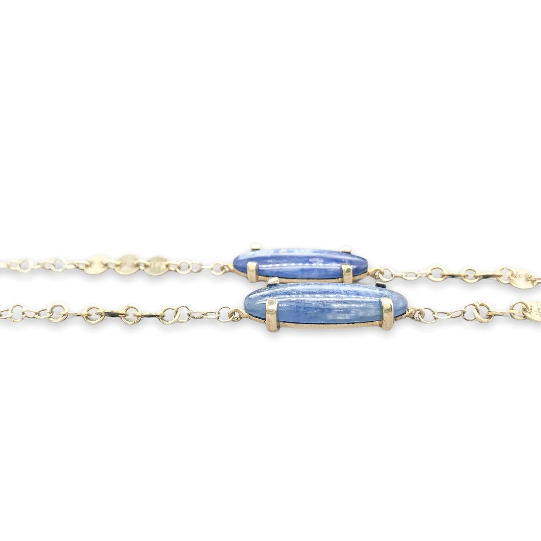 YGP Sterling Blue Kyanite Double Necklace Set