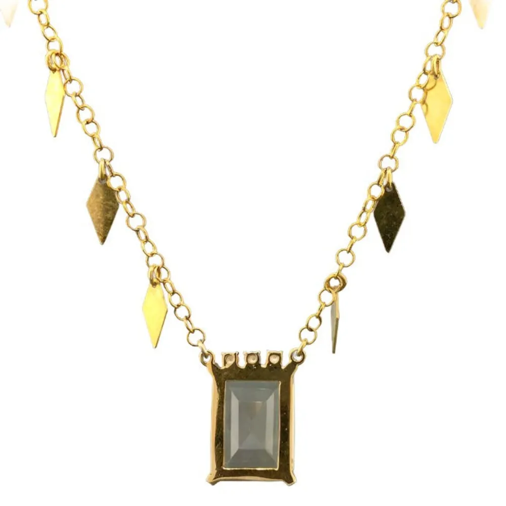 YGP Sterling Citrine and CZ Necklace