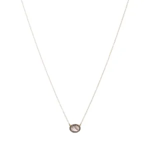 YGP Sterling CZ and Labradorite Oval Pendant