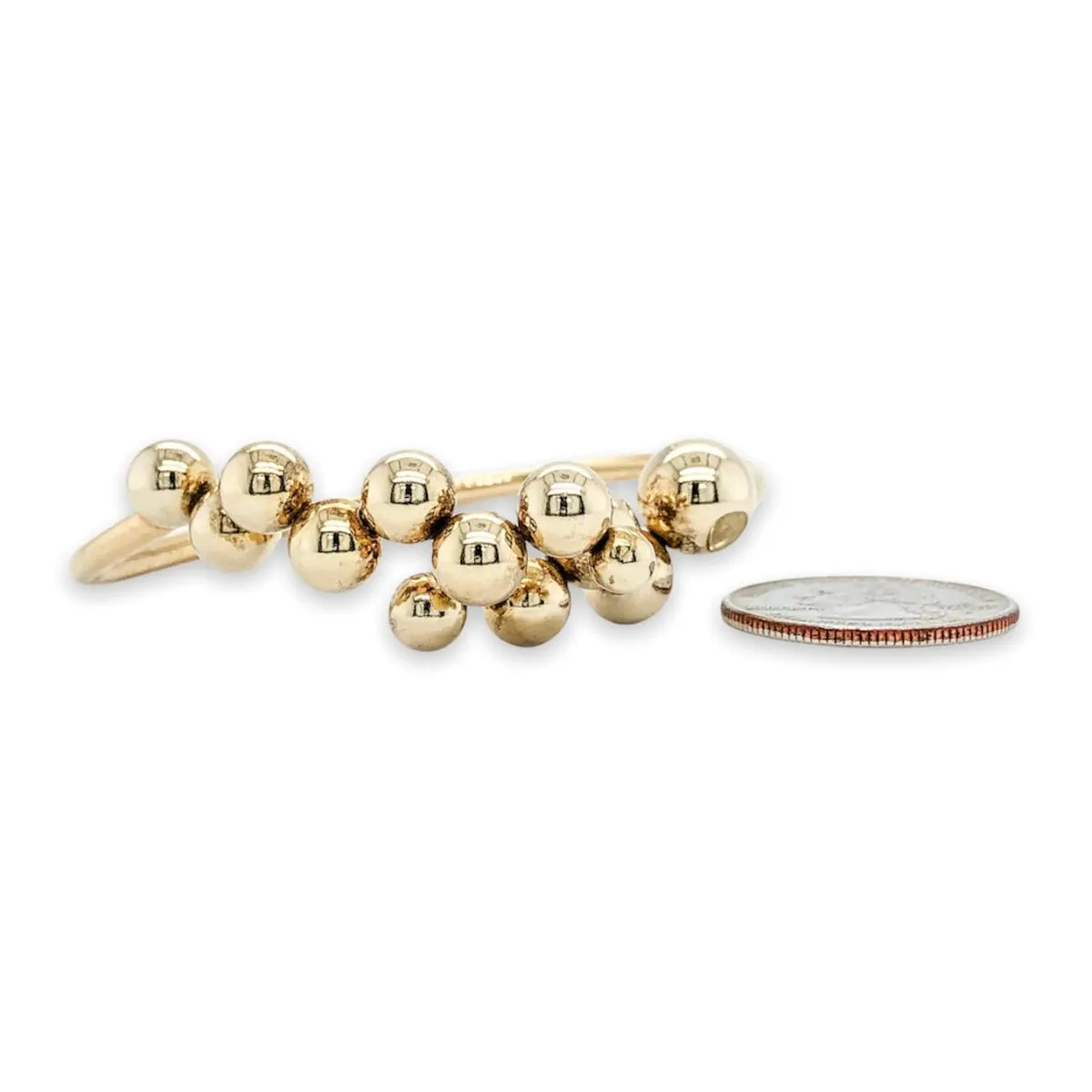 YGP Sterling Grapevine Bead Cuff Bracelet