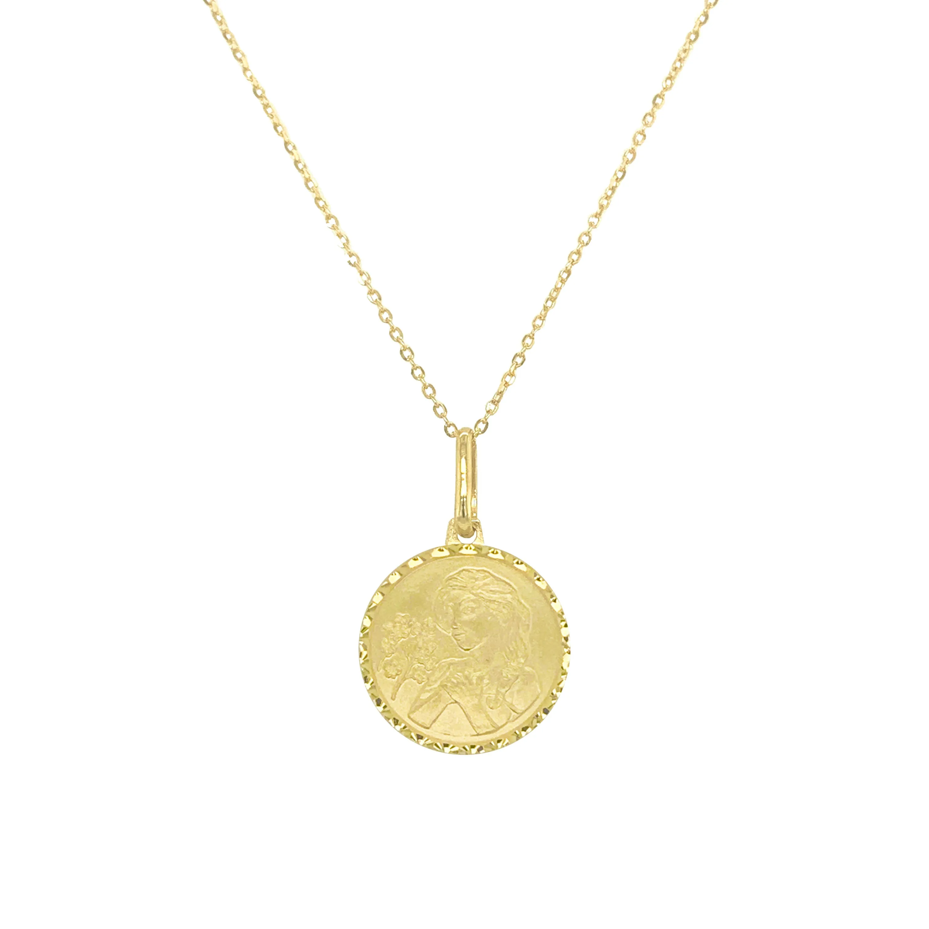 Zodiac Virgo Necklace in 14K Yellow Gold
